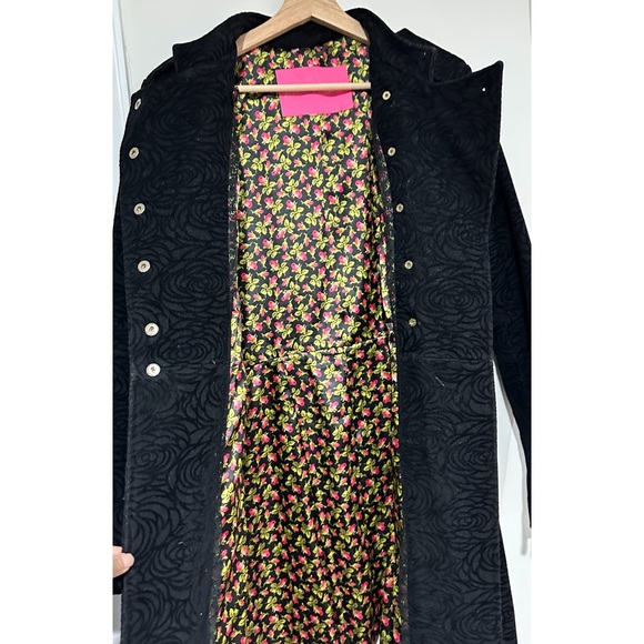 Vintage Y2K Betsey Johnson Double Breasted Black Wool Blend Coat - Picture 4 of 14